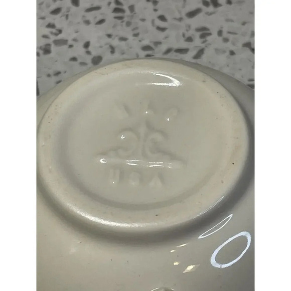 Vintage Homer Laughlin White Blue Geometric Restaurant Ware Cup & Saucer DDD-1 - Picture 6 of 6